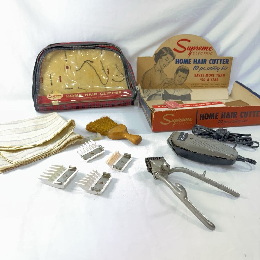 Vintage Supreme Super Electric Home Hair Cutting Kit ‘For Parts Or Repair’